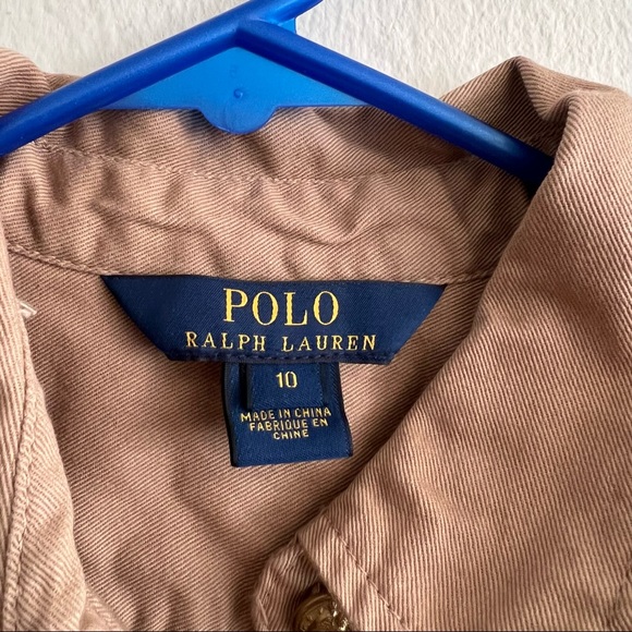 Ralph Lauren Belted Cotton Chino Shirtdress size 10 - Picture 4 of 13